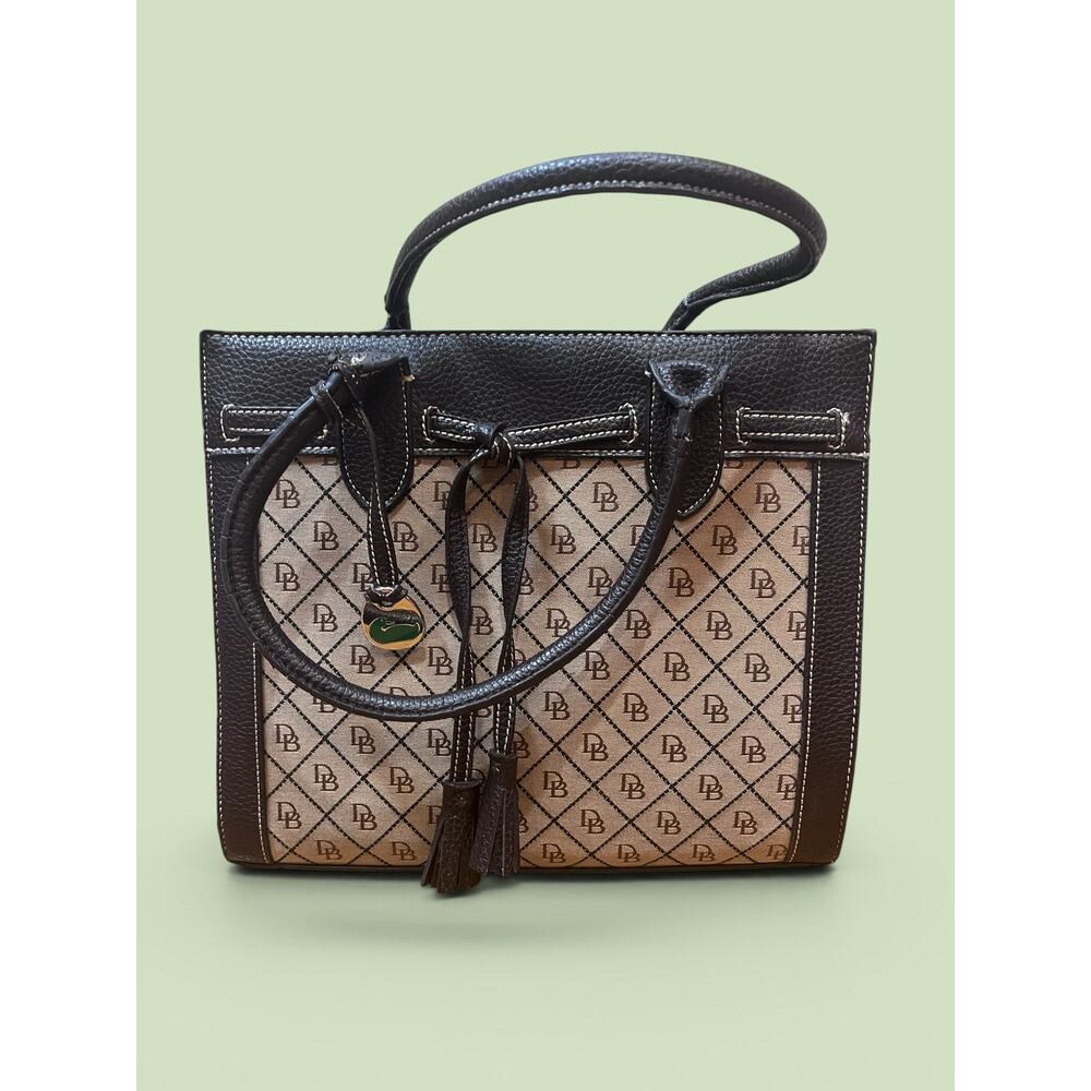 Dooney & Bourke DB Monogram Canvas Tote — Brown | Signature Print